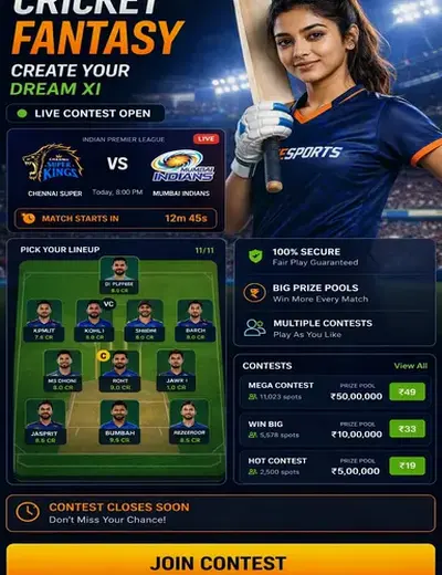 1xspin (1 x spin) fantasy cricket & matchday visual 3